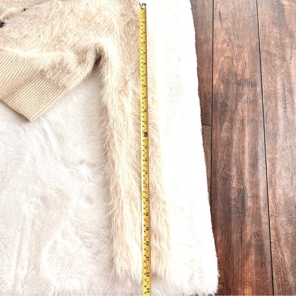 Zara Faux Fur Jacket Ivory Size Medium NWT - Picture 15 of 16